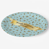 Happy Retirement Grandad Militaire Vliegtuigprint Papieren Bordje (Gekanteld)