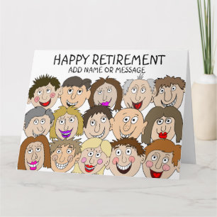 Happy Retirement Grappige Gezichten Kaart