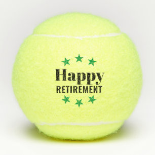 Happy Retirement Green Star Tennisballen