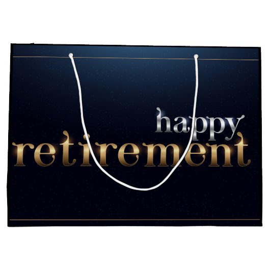 Happy Retirement Groot Cadeauzakje (Achterkant)