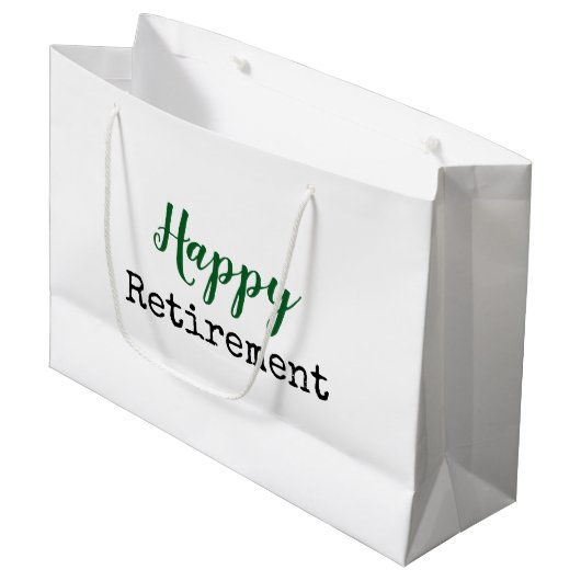 Happy Retirement Groot Cadeauzakje (Voorkant Gekanteld)