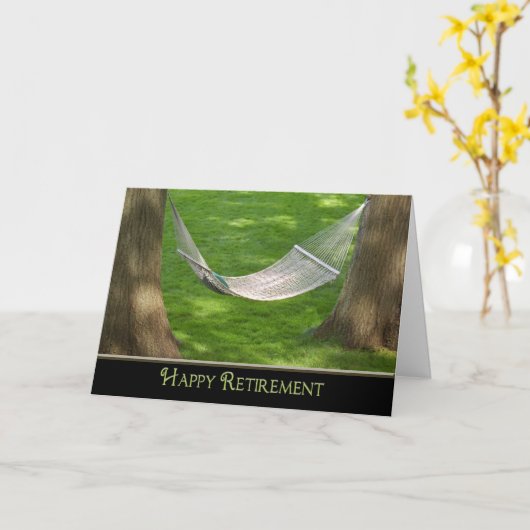 Happy Retirement Hammock Kaart (Gele Bloem)