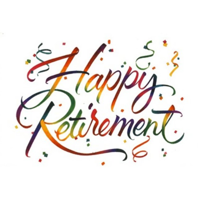 Happy Retirement Horloge (Happy Retirement Lettering surrounded by confetti!)