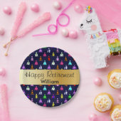 Happy Retirement Horse Racing Jockey Silks Papieren Bordje (Feest)