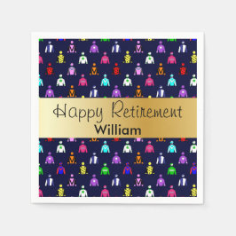 Happy Retirement Horse Racing Jockey Silks Servet