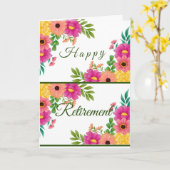 Happy Retirement Kaart (Gele Bloem)