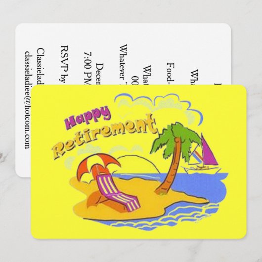 Happy Retirement Kaart (Voorkant / Achterkant)