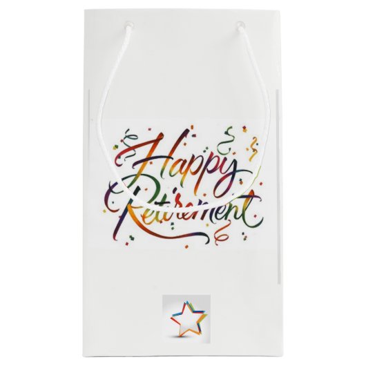 Happy Retirement Klein Cadeauzakje (Achterkant)