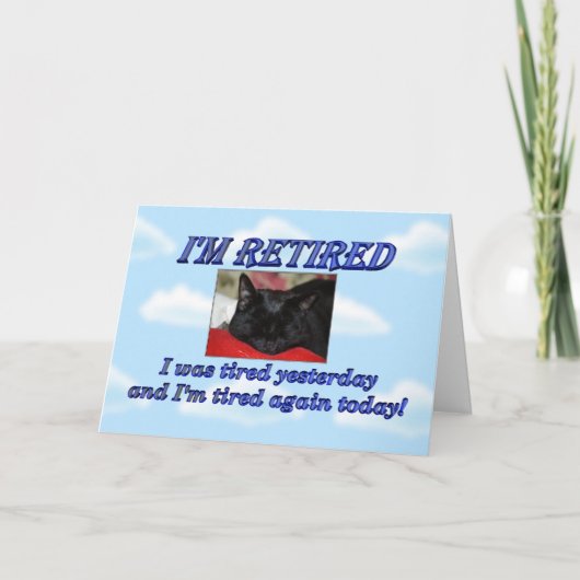 Happy Retirement Leaving work Slapende cat Kaart (Voorkant)