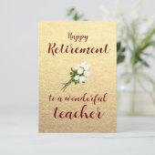 Happy Retirement leraar Dank je (Staand voorkant)