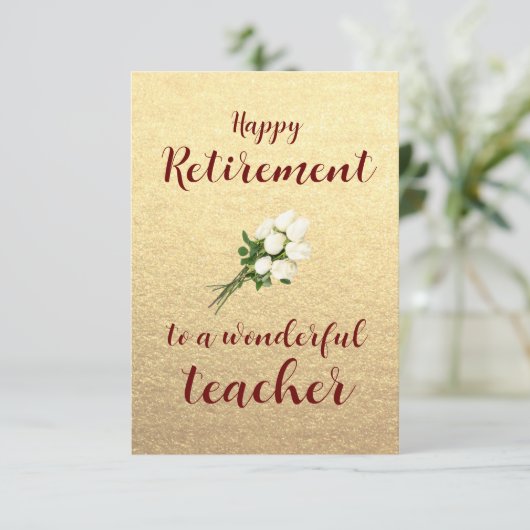 Happy Retirement leraar Dank je (Staand voorkant)