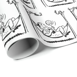 Happy Retirement Man in Hammock Cadeaupapier