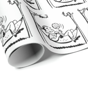 Happy Retirement Man in Hammock Cadeaupapier