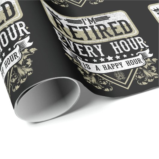 Happy Retirement Mannen Vrouwen Gepensioneerd Mede Cadeaupapier (Rol Hoek)
