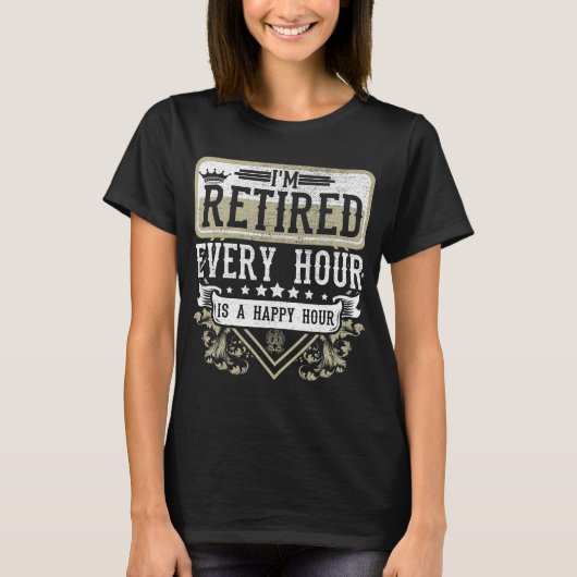 Happy Retirement Mannen Vrouwen Gepensioneerd Mede T-shirt (Voorkant)