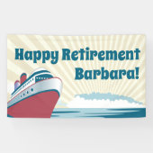 Happy Retirement met  cruiseschip Spandoek (Horizontaal)