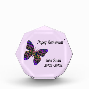 Happy Retirement Modern Bright Butterfly Employee Fotoblokken