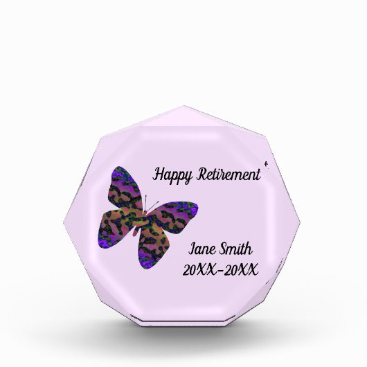 Happy Retirement Modern Bright Butterfly Employee Fotoblokken (Voorkant)