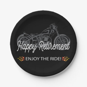 Happy Retirement Motorcycle Rider Papieren Bordje