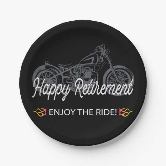 Happy Retirement Motorcycle Rider Papieren Bordje (Voorkant)