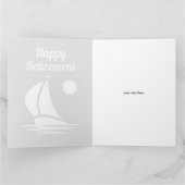 Happy Retirement nautical wenskaart Kaart (Binnen)