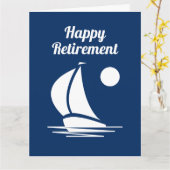Happy Retirement nautical wenskaart Kaart (Gele Bloem)