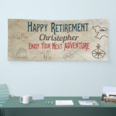 Happy Retirement New Adventure Monogrammed Banner (Beurs)