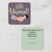 Happy Retirement Notitiekaartje (Voorkant / Achterkant)