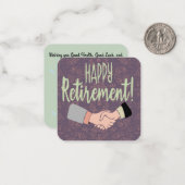 Happy Retirement Notitiekaartje (Voorkant / Achterkant in situ)