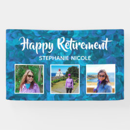 Happy Retirement Ocean Blue Multiple Photos Spandoek