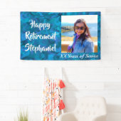 Happy Retirement Ocean Blue Photo Retirement Party Spandoek (Insitu)