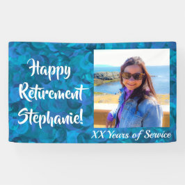 Happy Retirement Ocean Blue Photo Retirement Party Spandoek