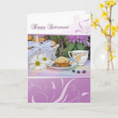 Happy Retirement ontbijt Kaart (Gele Bloem)