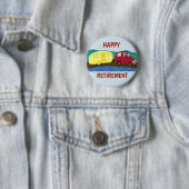 Happy Retirement op caravan trip Ronde Button 5,7 Cm (In situ)