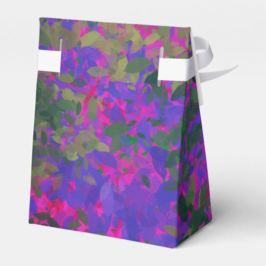 Happy Retirement Paars roze tuin Floral geverfd Bedankdoosjes (Achterkant)