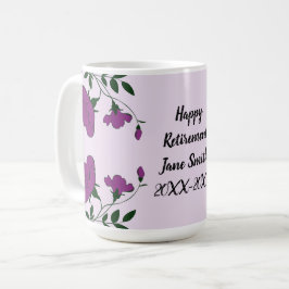 Happy Retirement Paarse Flower Floral Employee Koffiemok