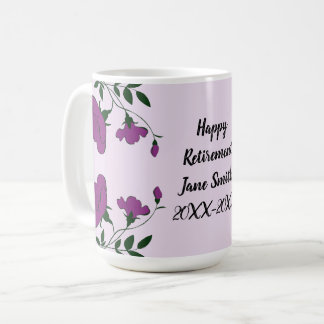 Happy Retirement Paarse Flower Floral Employee Koffiemok