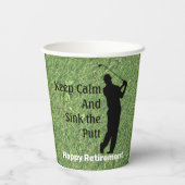 Happy Retirement Paper cup Papieren Bekers (Achterkant)