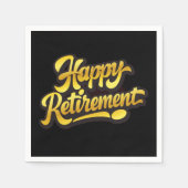 Happy Retirement Paper Napkin Servet (Voorkant)