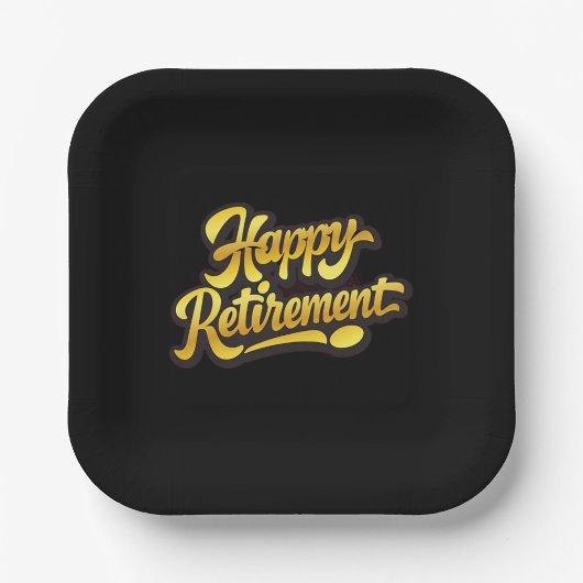 Happy Retirement Paper Plate Papieren Bordje