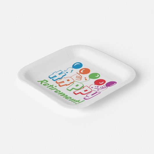 Happy Retirement Papieren Bordje (Gebogen)
