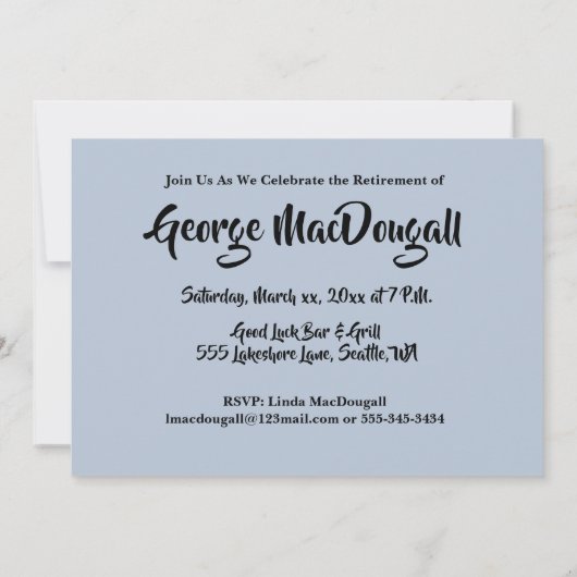 Happy Retirement Party - Foto Kaart (Achterkant)