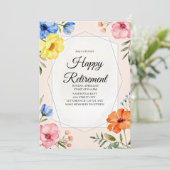 Happy Retirement Party Invitation  Kaart (Staand voorkant)