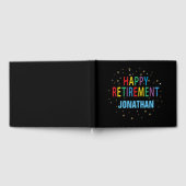 Happy Retirement Party kleurig met naam en sterren Gastenboek (Volledig)
