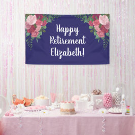 Happy Retirement party met rozen Spandoek
