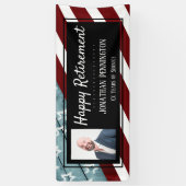 Happy Retirement Party patriottic foto  Spandoek (Verticaal)