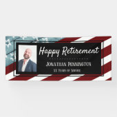 Happy Retirement Party patriottic foto  Spandoek (Horizontaal)