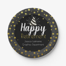 Happy Retirement Party Personalized Gold Confetti