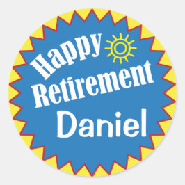 Happy Retirement Party Personalized Ronde Sticker