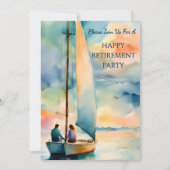 Happy Retirement Party Sailing Theme Kaart (Voorkant)